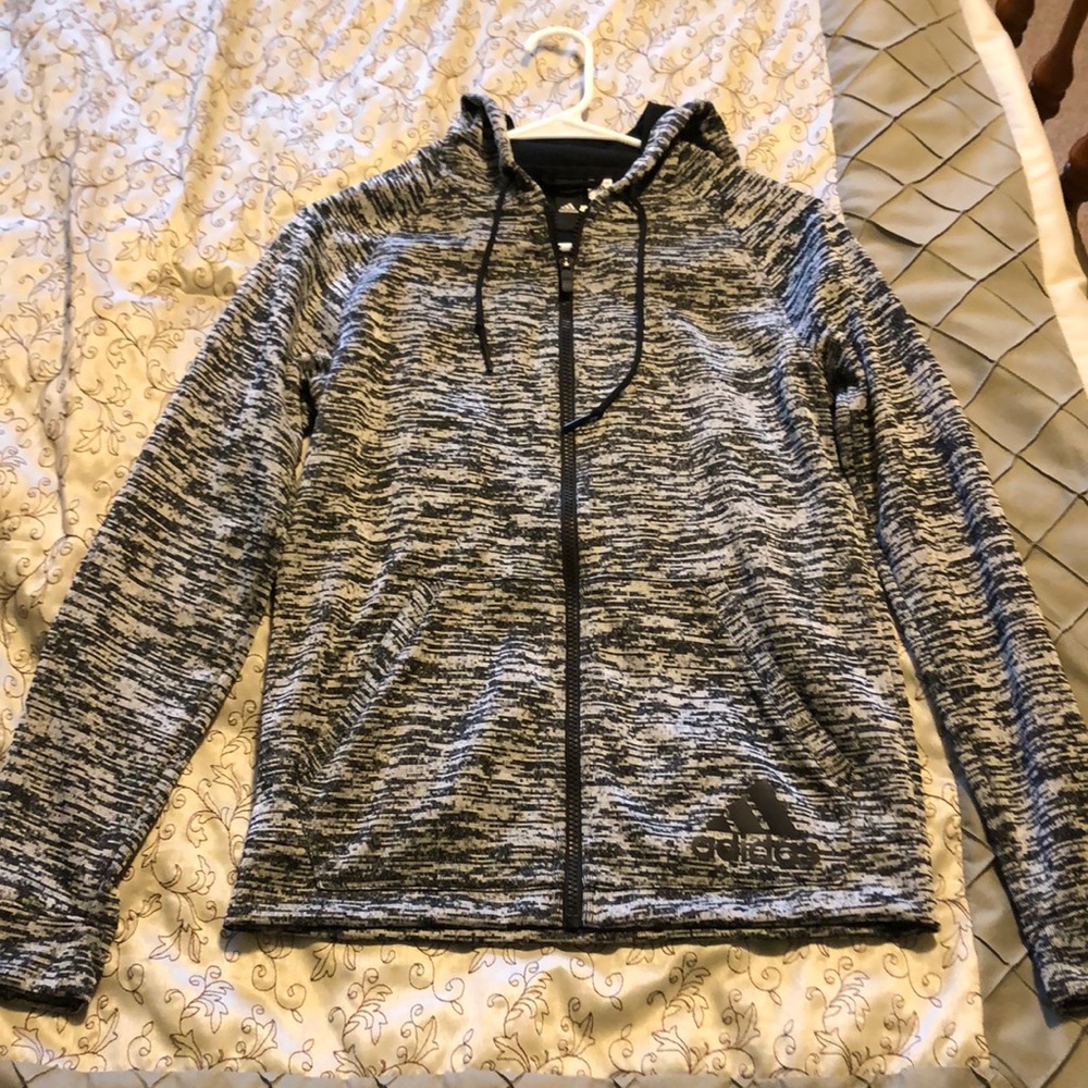 XS Adidas black and grey jacket